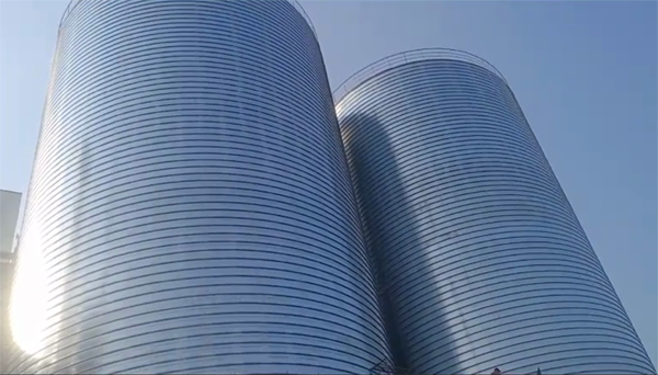 宜兴2座混凝土高架卷板仓